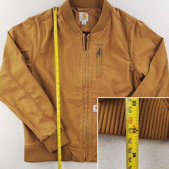 Carhartt Bomber Jacket Crawford Canvas 102524 Women's Large 12/14 - Picture 8 of 13
